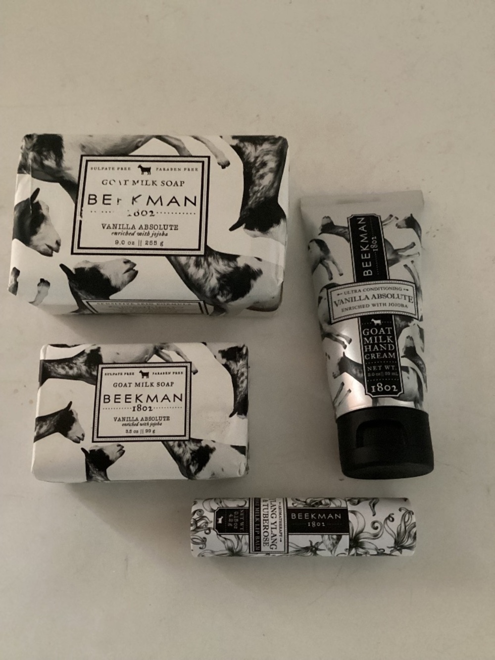 Beekman Vanilla Absolute GOAT Milk Soap, Hand Cream & Lip Balm